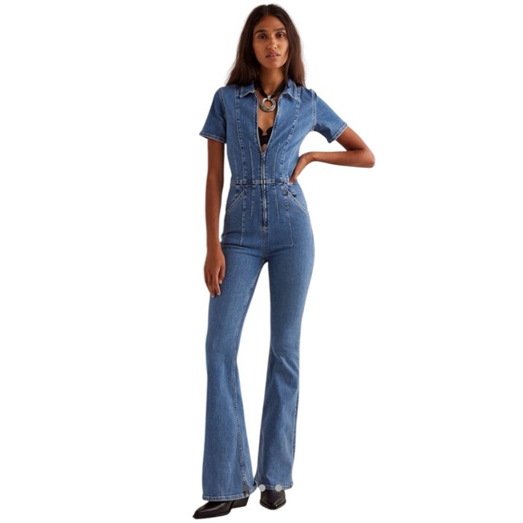 Free People Pants - We The Free Jayde Flare Jumpsuit
